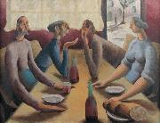 Peter Purves Smith French Cafe oil on canvas